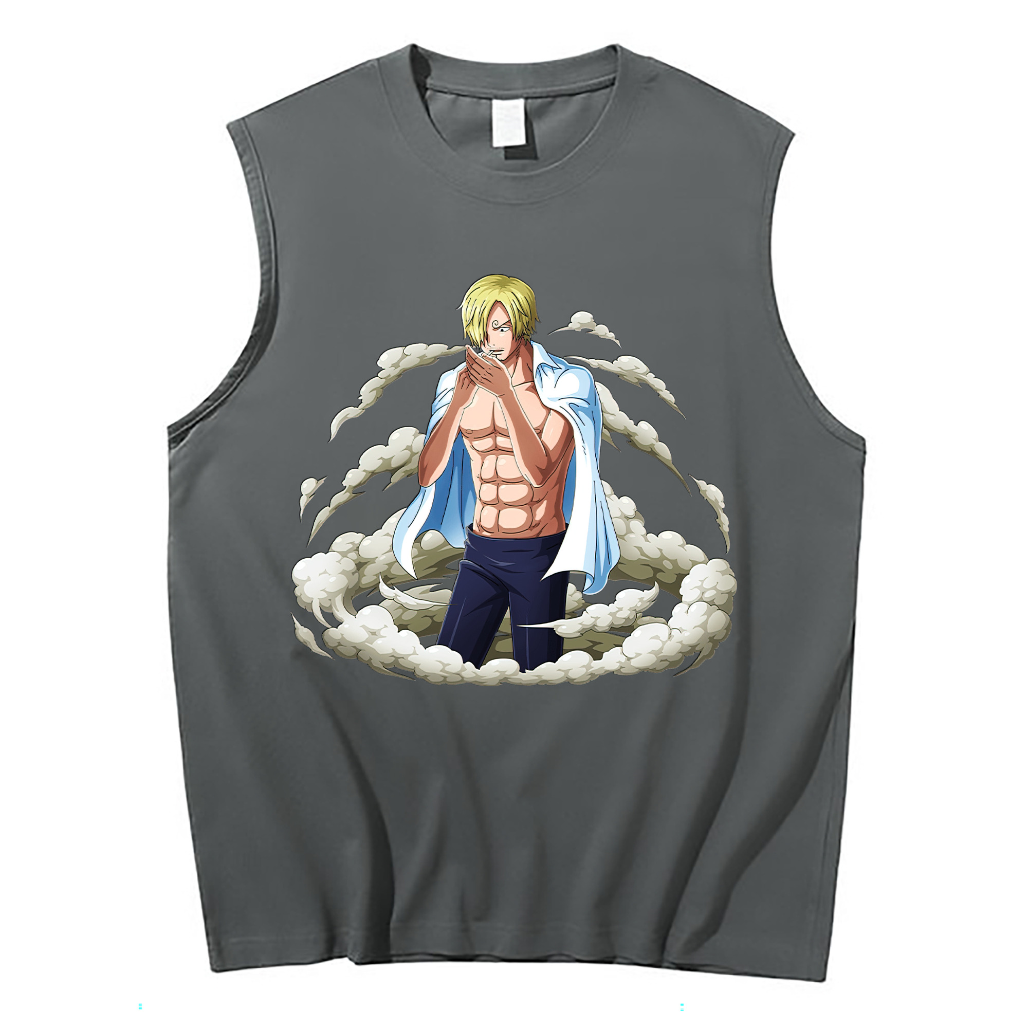 （画像用） ワンピース サンジ ONE PIECE Sanji コットン100％タンクトップ（フロントプリント）